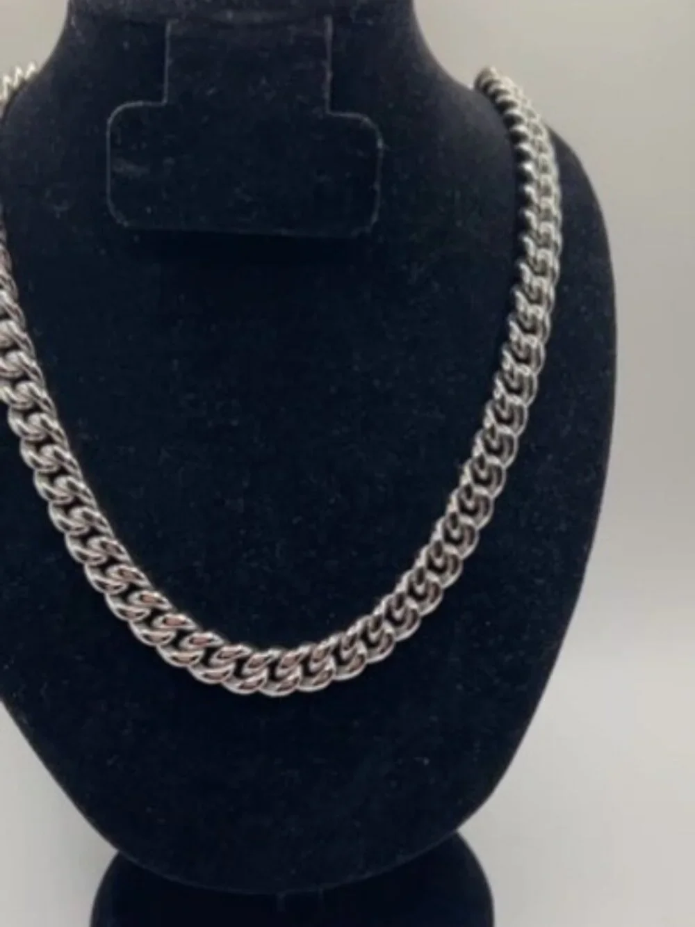Mens Real Silver Cuban Chain Stainless Steel Plated 10mm 22 Inch Solid Durable